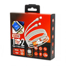 (1 For 2) Data Cable【1拖2】100W Type-C充電線 - 灰色橙頭-5