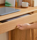 Jousto 原木色橡木單抽屜書桌-3