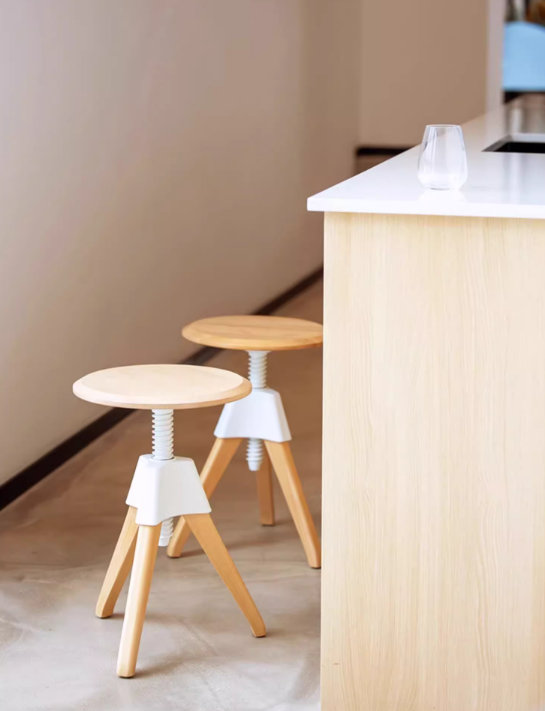 Cheers 北歐可升降旋轉圓凳實木家用櫈子