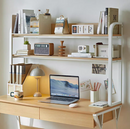 Tehok 家用書架雙抽電腦桌-5