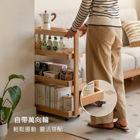 YQ002 Sper 實木移動置物架