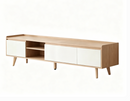 Birchwood 原木風實木腳雙門電視櫃 TV Cabinet-1