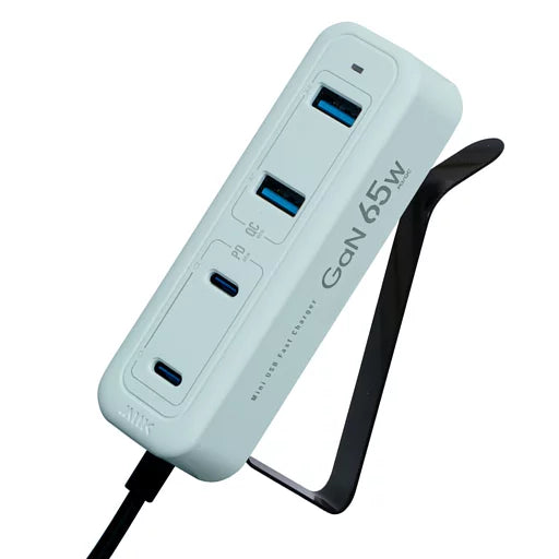 『 65W夾充 』GaN 65W夾枱迷你快速充電器 - 馬卡龍綠色