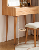 Shine 揭鏡橡膠實木梳妝枱-8