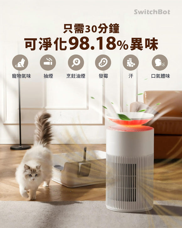 SwitchBot Air Purifier (Table) 寵物智能空氣清新機 【連茶几+無線充】