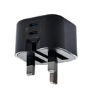 M2K摺充- 摺腳雙TYPE-C GaN45W迷你快速充電器 - 黑色-2