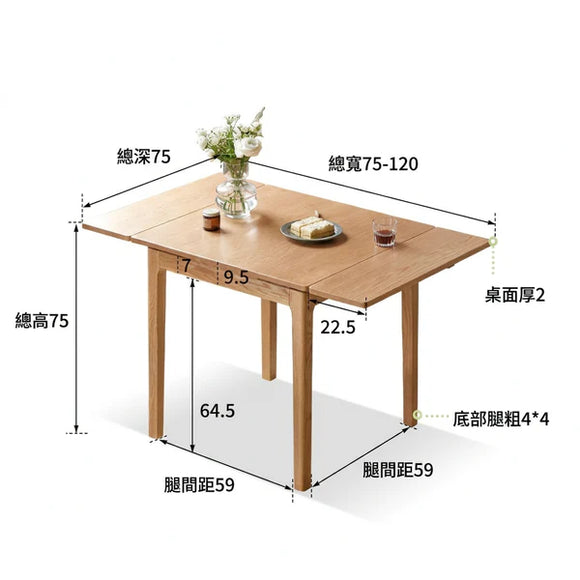 YA029 Cannella 伸縮方形餐桌