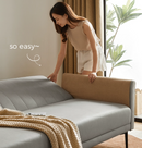 Sato 可折叠科技布两用沙發床-亮灰-5