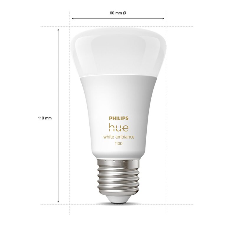 Philips - Hue E27 1100 lm 黃白光智能燈泡 (藍牙版)