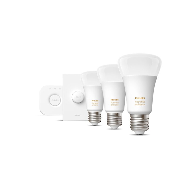 Philips - Hue 黃白光 E27 1100 lm 智能燈泡入門套裝 (藍牙版)