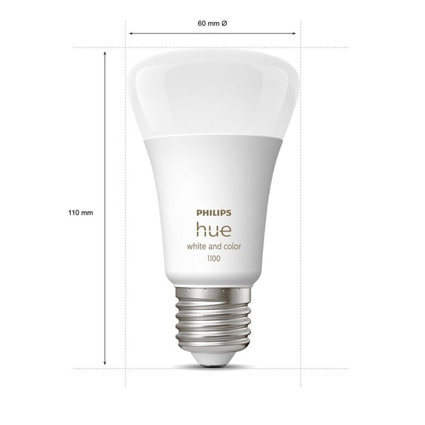 Philips - Hue 彩光 E27 1100 lm 智能燈泡入門套裝 (藍牙版)