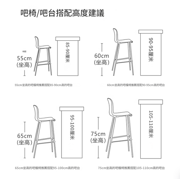 Bottega 现代酒吧靠背高脚凳