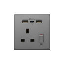 GaN30W Type-C/USB 電制插座 (單蘇) - 碳灰-2