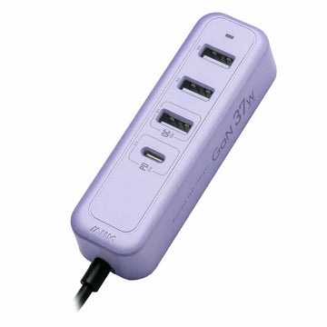 『 夾充 』GaN 37W夾枱迷你快速充電器 - 紫色 - 0