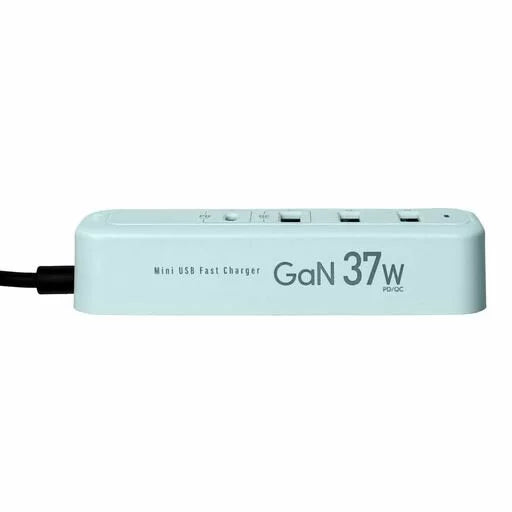 『 夾充 』GaN 37W夾枱迷你快速充電器 - 馬卡龍綠色
