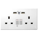 GaN45W Type-C/USB 電制插座 (孖蘇) - 白色-2