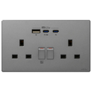 GaN68W Type-C/USB 電制插座 (孖蘇) - 碳灰-5