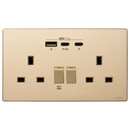 GaN68W Type-C/USB 電制插座 (孖蘇) - 香濱金-2