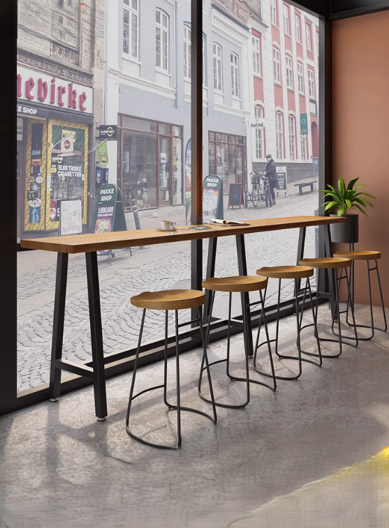 Galleria 簡約實木高腳吧檯桌椅