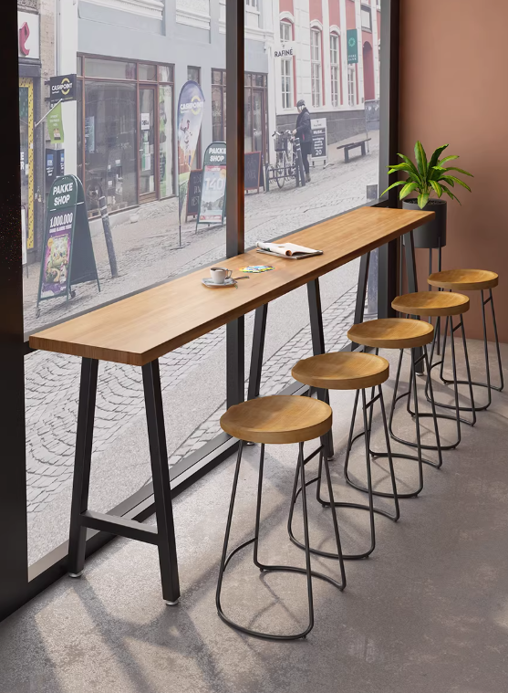 Galleria 簡約實木高腳吧檯桌椅