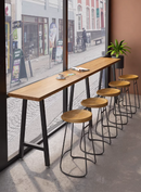 Galleria 簡約實木高腳吧檯桌椅-4