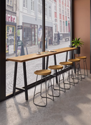 Galleria 簡約實木高腳吧檯桌椅-5