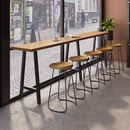 Galleria 簡約實木高腳吧檯桌椅-6