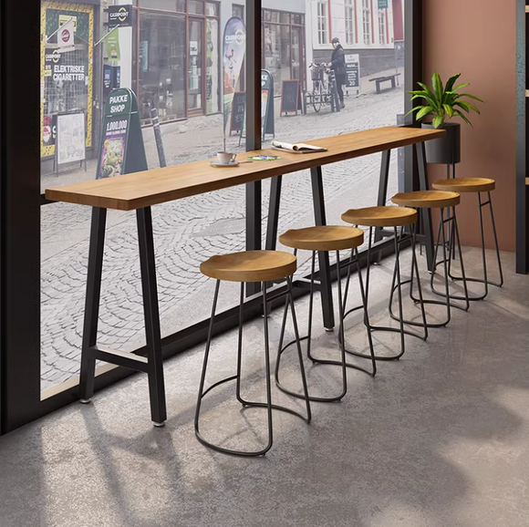 Galleria 簡約實木高腳吧檯桌椅