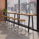 Galleria 簡約實木高腳吧檯桌椅-8