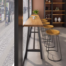Galleria 簡約實木高腳吧檯桌椅-9