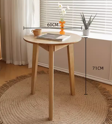 Buy 原木色 LA044 Vapaa Solid Wood Round Dining Table