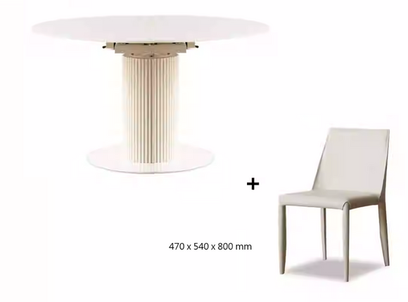 Aalto 多功能旋轉岩板餐桌