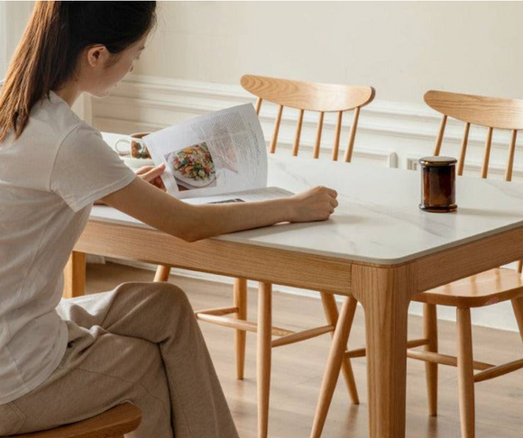 Sopu 橡木岩板餐桌