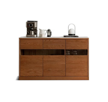 Buy 胡桃木色 YB005 Vara Nordic Solid Wood Slab Sideboard