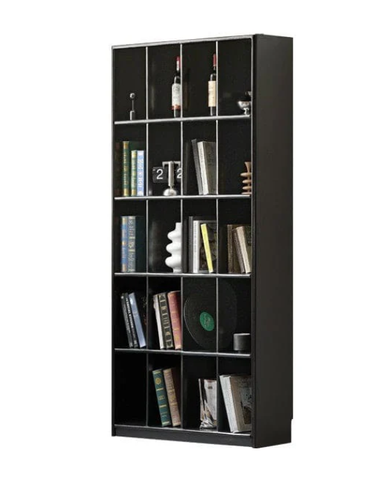 Varpu 黑色復古落地書架