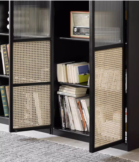 Varpu 黑色復古落地書架