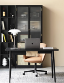 Varpu 黑色復古落地書架-3