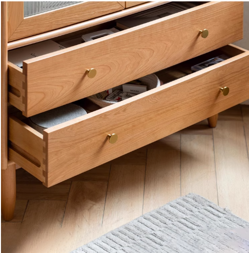 Myra 北歐櫻桃木帶門置物書櫃