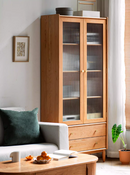 Myra 北歐櫻桃木帶門置物書櫃-6