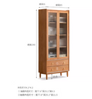 Myra 北歐櫻桃木帶門置物書櫃-7