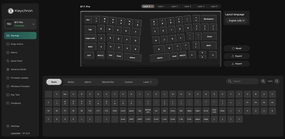 Keychron B11 Pro Ultra-Slim Wireless Foldable Keyboard