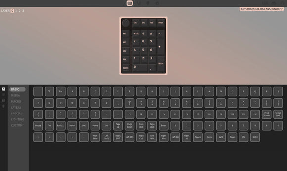 Keychron Q0 Max QMK 客製化數字鍵盤
