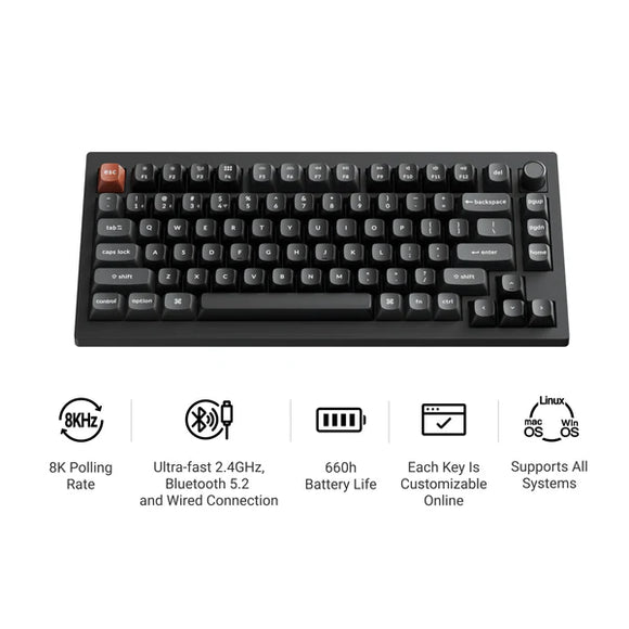 Keychron V1 Ultra 8K Wireless Custom Mechanical Keyboard