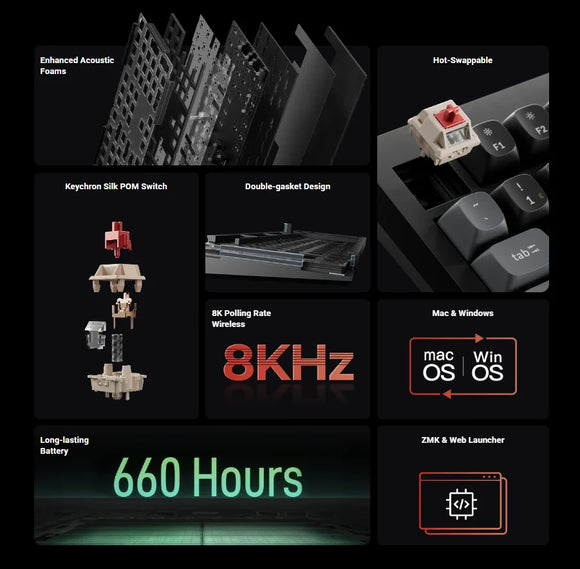 Keychron V6 Ultra 8K Wireless Custom Mechanical Keyboard