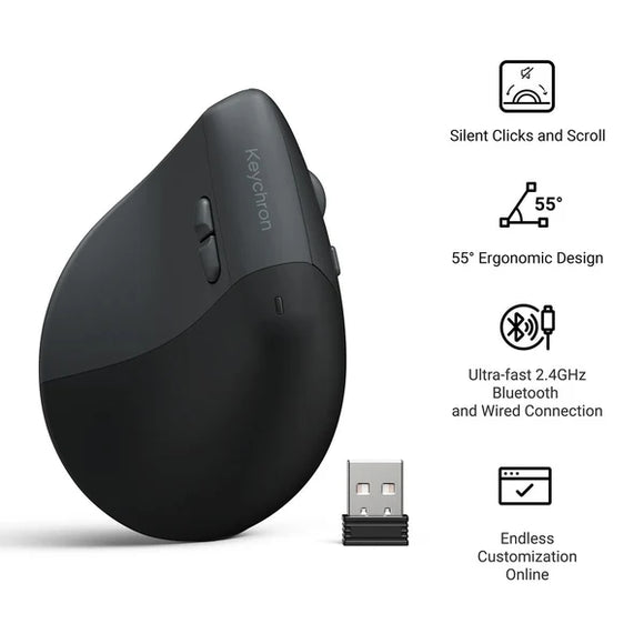 Keychron BM27 Ergonomic Wireless Mouse 無線人體工學滑鼠