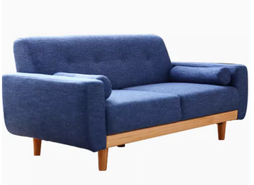 Buy 深藍色 LF058 Aurora Nordic Small Apartment Solid Wood Fabric Sofa