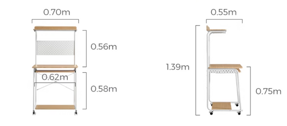 Simple 簡式洞洞板書枱電腦枱