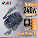 M2K【4合1】240W 磁吸線 (轉換頭) - 灰藍色-1