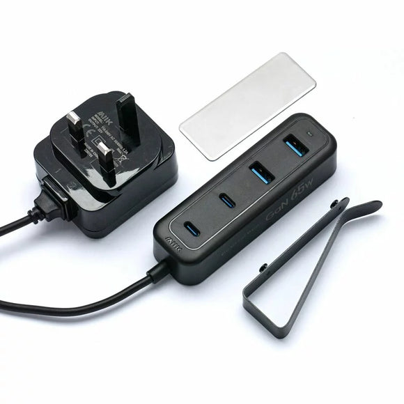 M2K 65W夾充 -GaN 65W夾枱迷你快速充電器 - 黑色