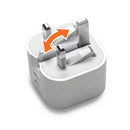 M2K摺充-摺腳雙TYPE-C GaN45W迷你快速充電器 - 白色-1